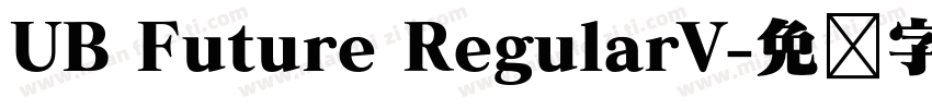UB Future RegularV字体转换